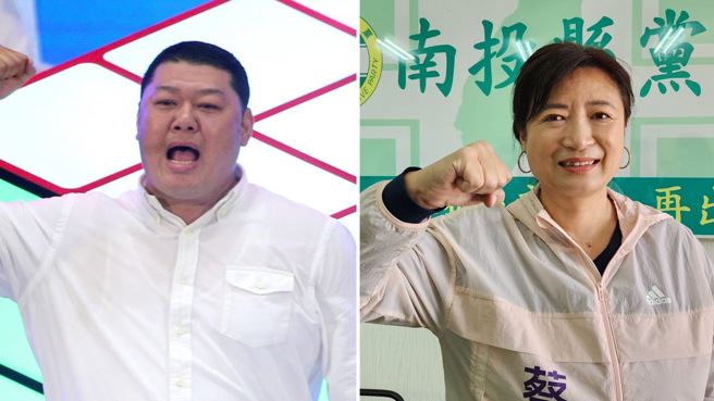 图为争取连任的民进党第二选区立委蔡培慧（右）、国民党立委候选人游颢（左）。（合成图／中时资料照）