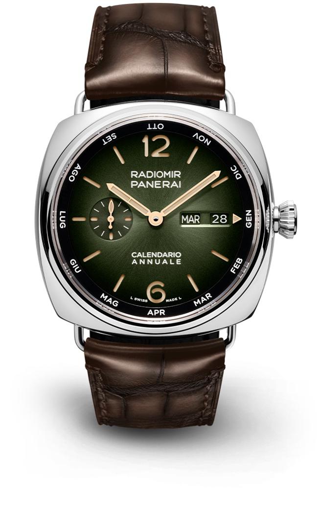沛納海為了慶祝新店開幕，展售一款Radiomir Annual Calendar 鉑金年曆表 (PAM01364)。（Panerai提供)