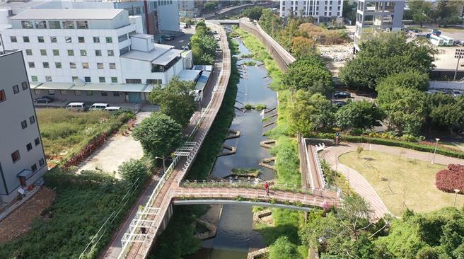 新北市水利局进行溪水环境改善工程復育情况良好，藤寮坑沟纪录累积物种数由68种增加到188种。（新北市水利局提供）