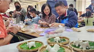 捏雞母狗、包菜繭  湖西鄉公所辦親子活動憶冬至