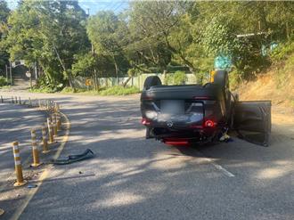 台3線高速過彎失敗 男駕車撞山壁「翻了！」