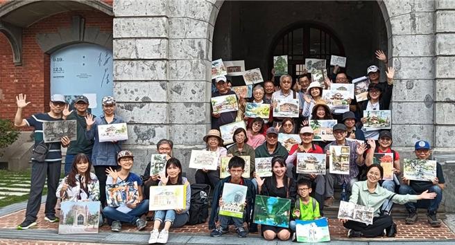 「2023新竹写生日成果分享展」即日起至24日在新竹市文化艺廊盛大展出，现场展出75件来自各地画友的精采作品。（新竹市政府提供／陈育贤新竹传真）