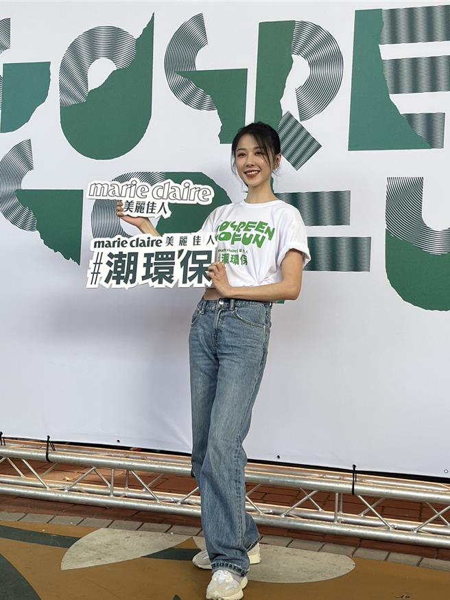 邵雨薇今出席潮环保市集活动。（王思颖摄）