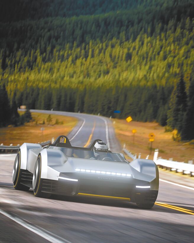 寶格麗與Gran Turismo賽車電玩遊戲合作，推出BVLGARI Aluminium Vision GT概念車。（BVLGARI提供）