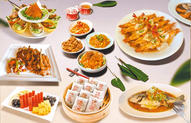 格莱天漾主厨团队将招牌粤菜与台湾经典食材结合，祭出丰盛味美的「格莱新粤菜」，抢攻尾牙商机。（格莱天漾大饭店提供）