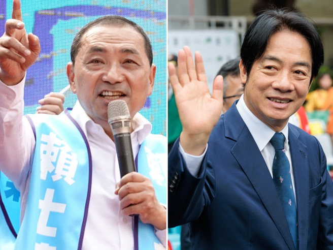 圖為國民黨總統候選人侯友宜（左）、民進黨總統候選人賴清德（右）。（合成圖／中時資料照）