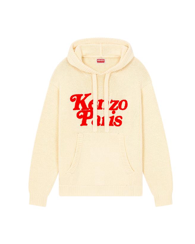 Kenzo x Verdy奶油白重磅棉织连帽上衣，售价2万5800元。（Kenzo提供／黄唯淯台北传真）