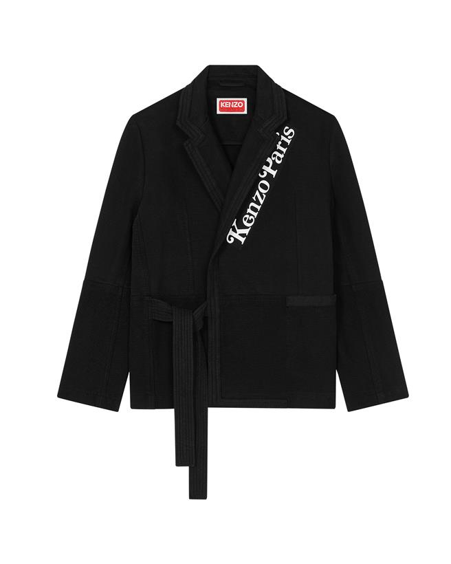 Kenzo x Verdy黑色柔术绑带外套亦有女装，售价3万7800元。（Kenzo提供／黄唯淯台北传真）