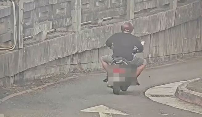 慣竊一大早偷機車代步，警鎖定行車路線守株待兔逮人。（翻攝自影片）