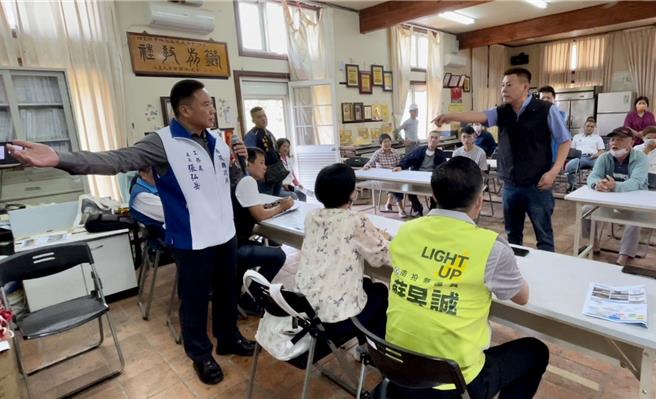 埔里鎮民代表會主席林釧儀也是守城居民，痛斥縣府沒有為鄉親著想，封橋到現在4個多月都沒便道。（楊靜茹攝）