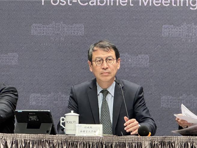 行政院發言人林子倫。（黃婉婷攝）