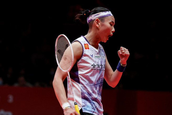 戴資穎在BWF年終總決賽小組賽第2場獲勝。（Badminton Photo提供）