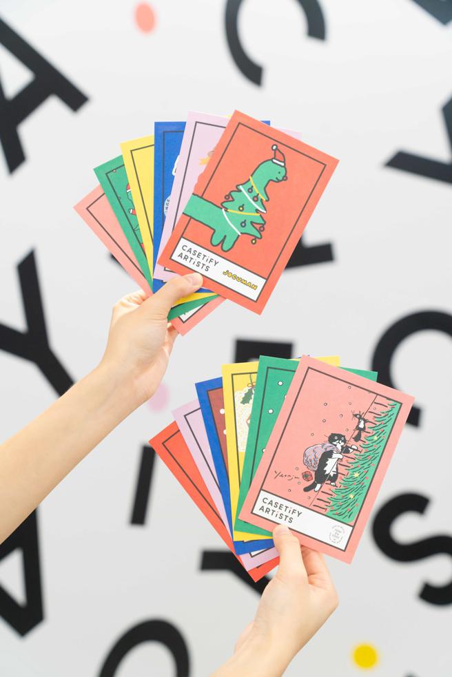CASETiFY STUDiO 新光南西三館開幕首4日，凡單筆消費滿2500元即可兌換限量 CASETiFY ARTiST 獨家明信片組乙套。（CASETiFY提供／古明弘台北傳真）