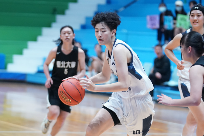 世新大學游沁樺（中）17分、8助攻。（大專體總提供）