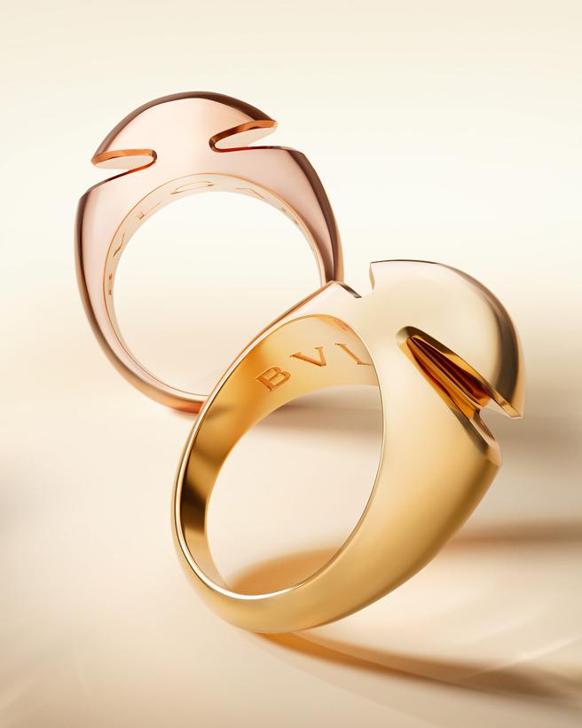 寶格麗Cabochon系列以黃金水珠為設計靈感。（BVLGARI提供）