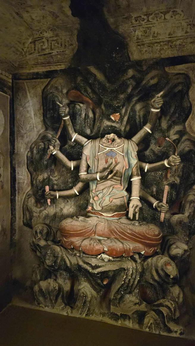 莫高第三窟的千手千眼观音像。（赖君欣摄）