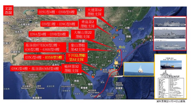 共军潜艇后勤保障变招。（图／作者陆文浩绘制）