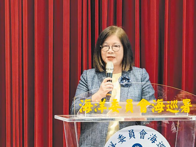 海洋委員會主任委員管碧玲14日出席海巡署查獲走私記者會時表示，台灣的海洋不容私梟、毒梟暢通無阻。（張志康攝）