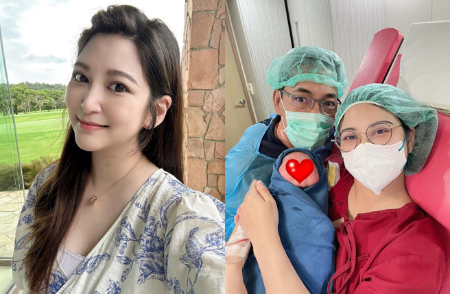 楼心潼顺利生下第一个宝宝。（图／取自楼心潼脸书）