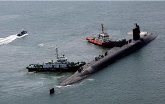 應對北韓恐試射洲際飛彈 美軍核潛艦今抵韓釜山港