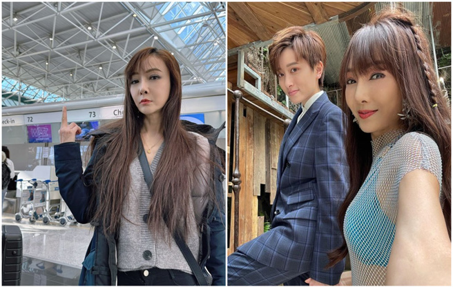 郑靓歆和妈妈胡文英游欧，因语言隔阂，惨被拒登机。（图／IG@paulina550308、jinjin_c）