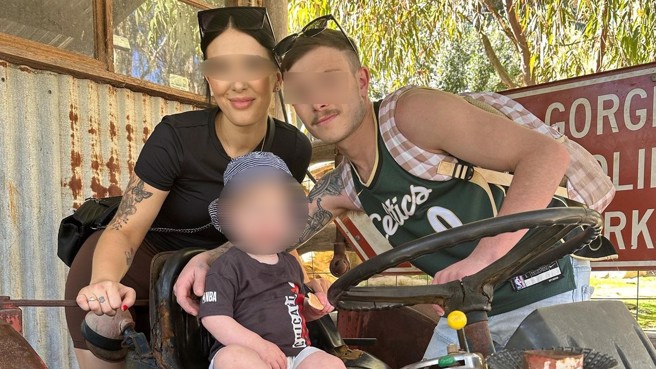 男子在事故後網路PO出全家照。（圖/翻攝7news）