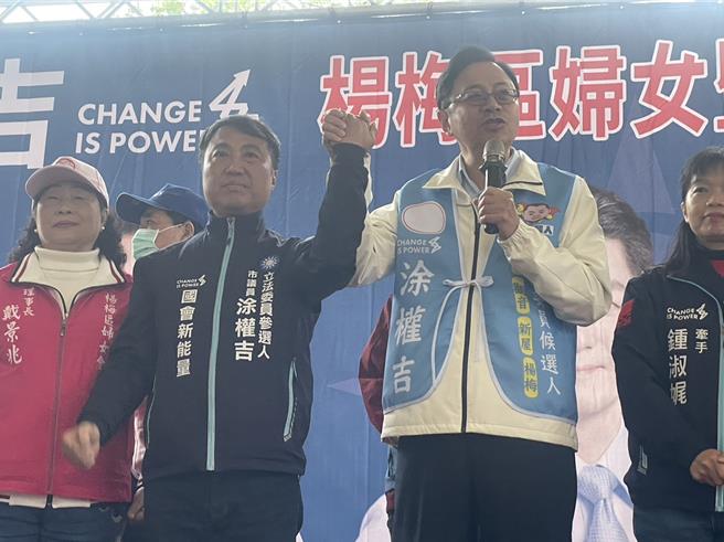 桃市立委二选区蓝绿阵营再对SRF议题隔空交火。（吕筱蝉摄）