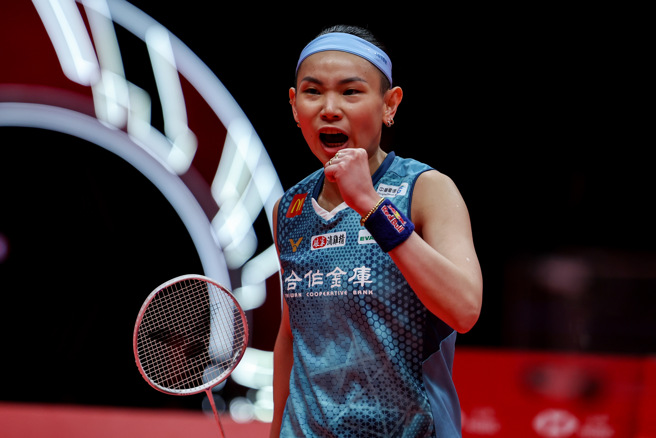 戴资颖为自己的好球握拳吶喊。（Badminton Photo提供）