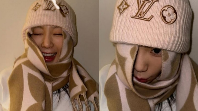 太妍冬季穿搭照，包紧紧可爱模样曝光。（图／翻摄IG @taeyeon_ss）