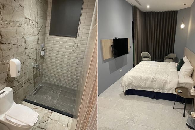 有民眾预订15坪大的房间，入住后只有6、7坪大，柜台却说订房网注明坪数包含公共空间，引起网友炮轰。（图／翻摄爆料公社公开版）