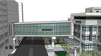 彰基質子大樓空中走廊動土 加速院內聯通提升地面車流順暢