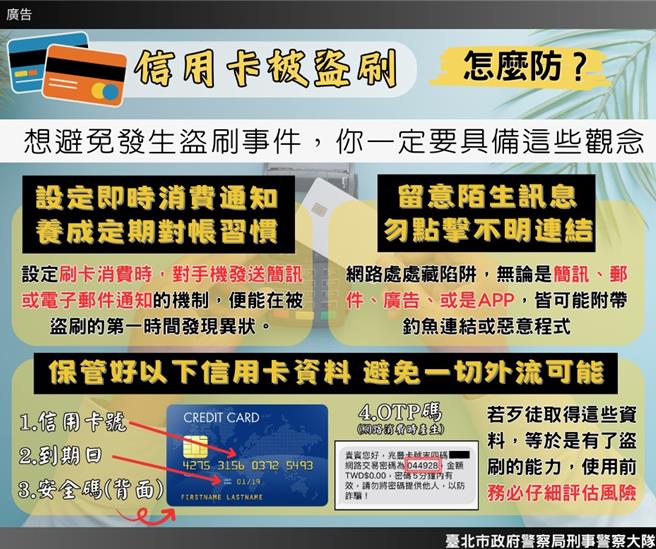 警方宣导文宣。（刑大提供）