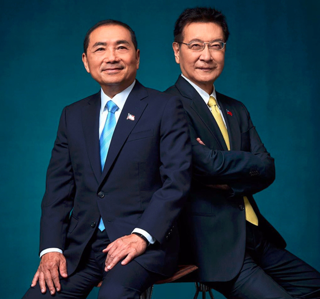 侯友宜(左)曾當刑警，掃黑形象鮮明；搭配環保署長任內鐵面無私的趙少康(右)，要刷新台灣吏治。 （圖／侯競辦提供）