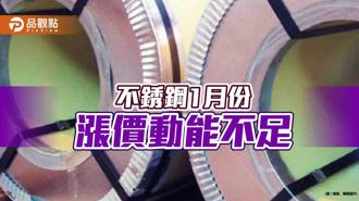 品觀點｜國際鎳價重挫  不銹鋼明年1月盤價開平盤機會大增
