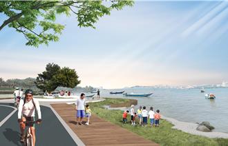 八里左岸新亮點！林蔭樹海漫步道、米倉打石地景公園明年4月前完工