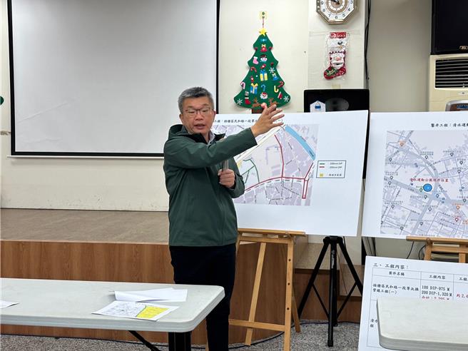 立法院副院長蔡其昌19日邀集相關單位前往梧棲區民和路1段會勘，協助地方解決諸多水問題。（陳淑娥攝）