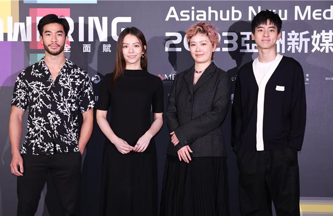 Justin（左起）、宋芸樺、阮鳳儀、劉敬今出席論壇活動。（陳俊吉攝）