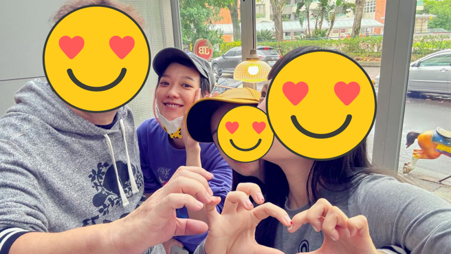 孟耿如出門買早餐，巧遇3位重量級人物。（圖／翻攝自孟耿如 臉書）