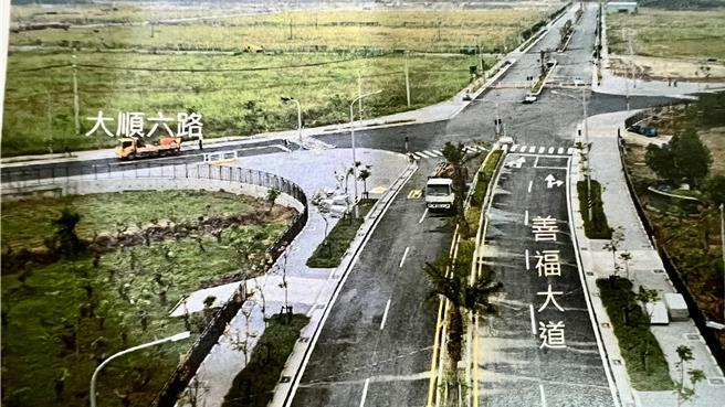 已完工的目加溜湾大道延伸段规画双向4车道，其道路名称将改名「善福大道」。（张毓翎摄）