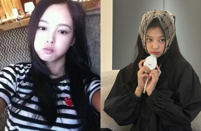 当红的BLACKPINK的成员Jennie（右）神似早期的辛芷蕾（左）。（图／翻摄微博、Jennie Instagram）