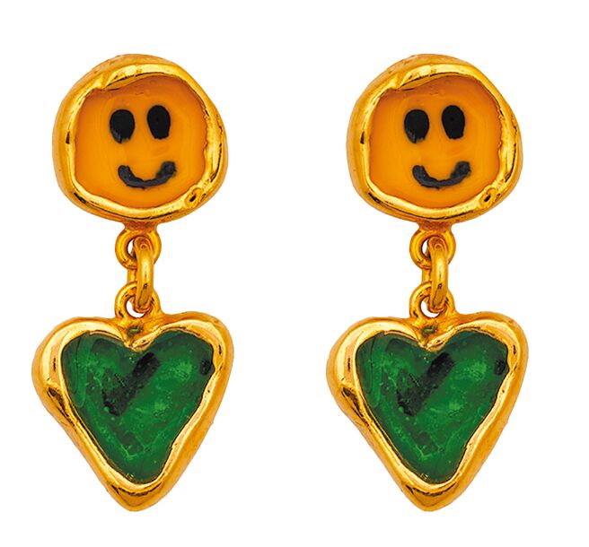 远百信义A13 TAST 10 DecoArt EA159笑脸绿色爱心耳环，推荐价7000元。 （远百提供）