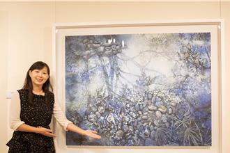 膠彩結合水墨 林菊珍捕捉光影瞬間生命魅力