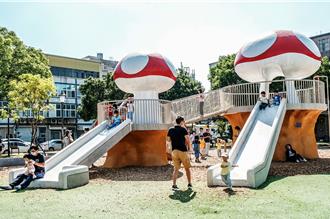 改善噪音問題 竹北蘑菇公園加設內圍籬和分貝偵測器