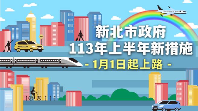 新北市研考會今宣布，2024年元旦起起陸續實施25項新措施，其中為市府推行的新措施20項，配合中央實施新措施5項。（新北市研考會提供）