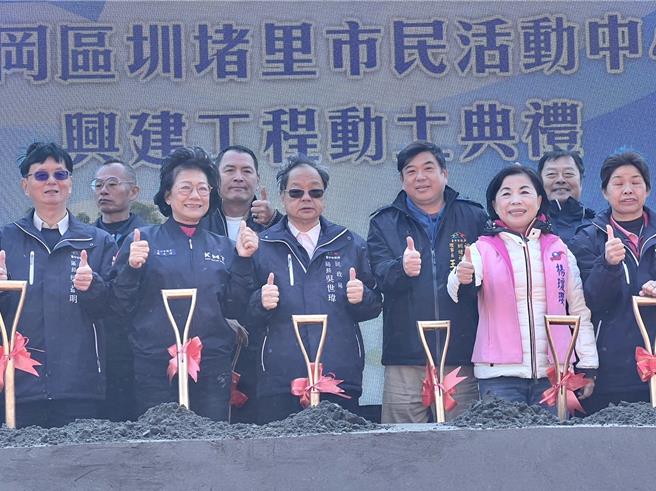 神岡區圳堵市民活動中心22日開工動土，預計2025年6月完工。（陳淑娥攝）