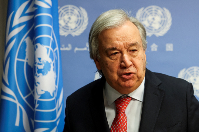 联合国秘书长古特瑞斯（Antonio Guterres）表示，以色列的攻势是「真正的问题，对人道输运造成巨大障碍」。(图/ 路透社)