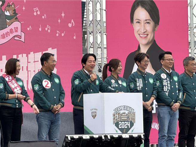 民進黨總統候選人賴清德4天3夜「唱土地的歌，拼咱的希望」環島拼圖活動23日前進中台灣。（黃婉婷攝）