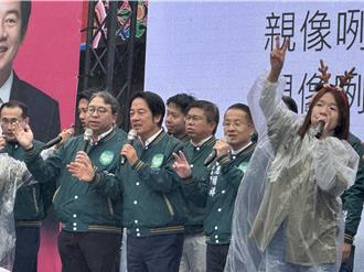 賴清德赴桃園虎頭山造勢　濕髮嗨跳應援曲炒氣氛