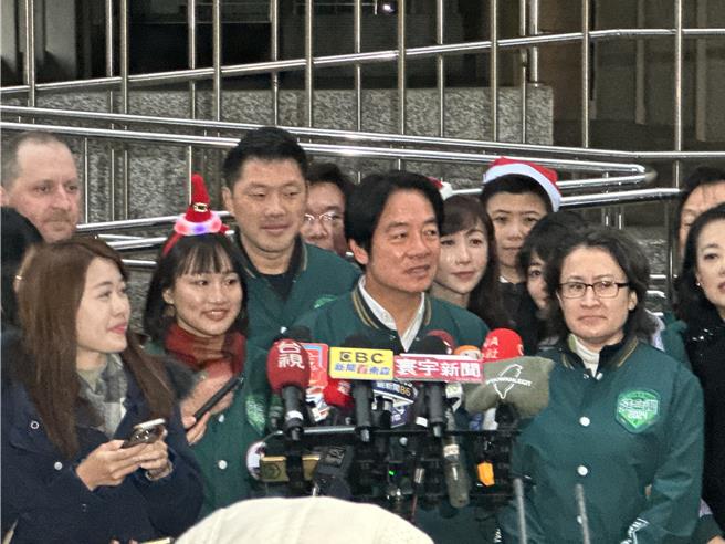 民进党总统候选人赖清德24日赴台北造势。（黄婉婷摄）