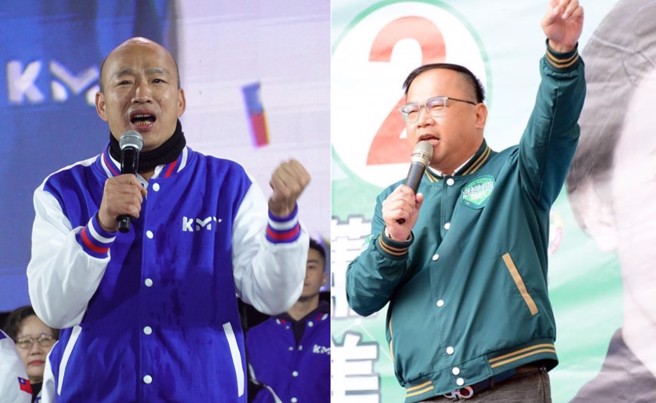 國民黨不分區立委第一位韓國瑜將炮火對準民進黨不分區第14名王義川。(合成圖/資料照，姚志平、林和生攝)